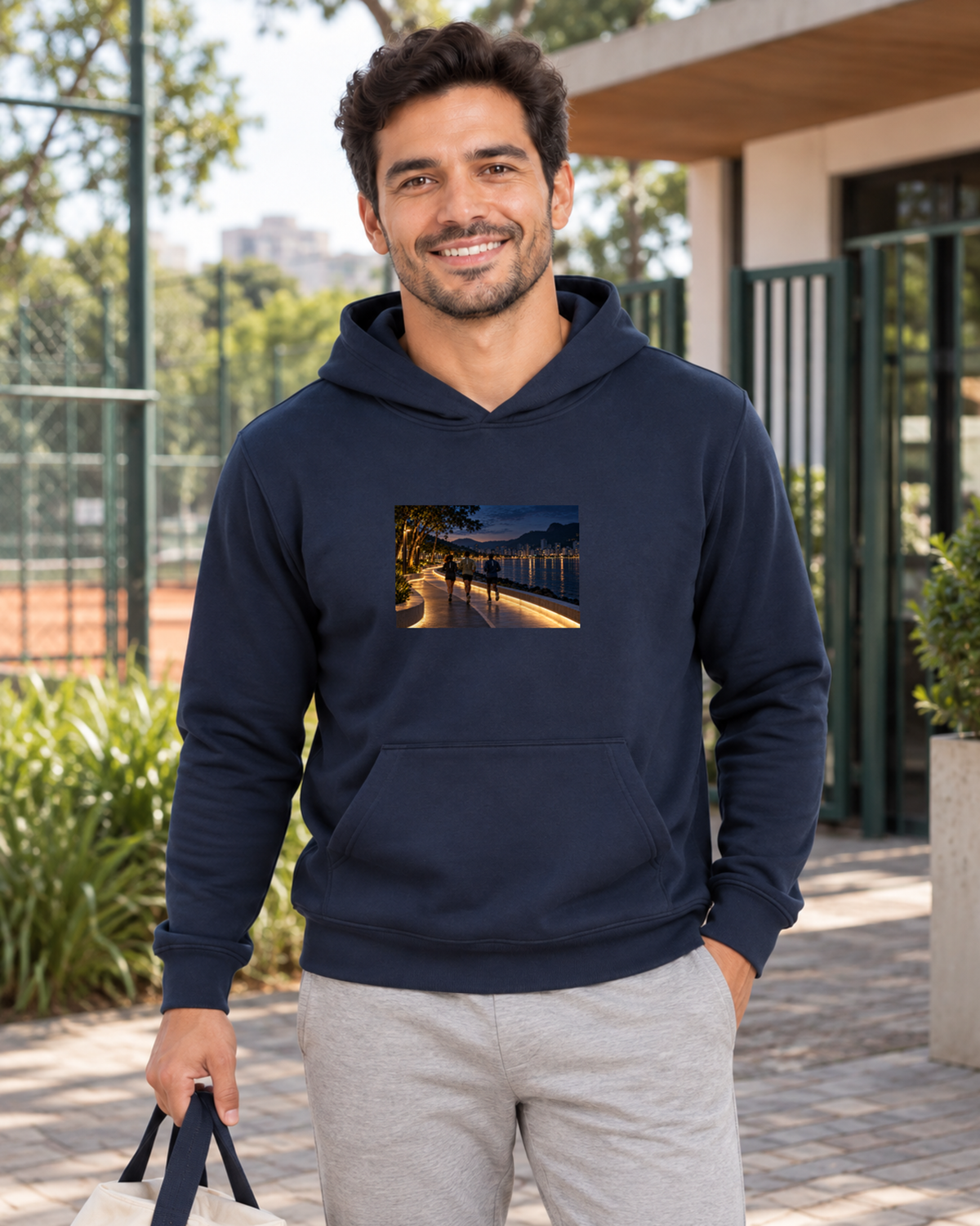 Hoodie Moletom - Noite Refletiva — foto com modelo
