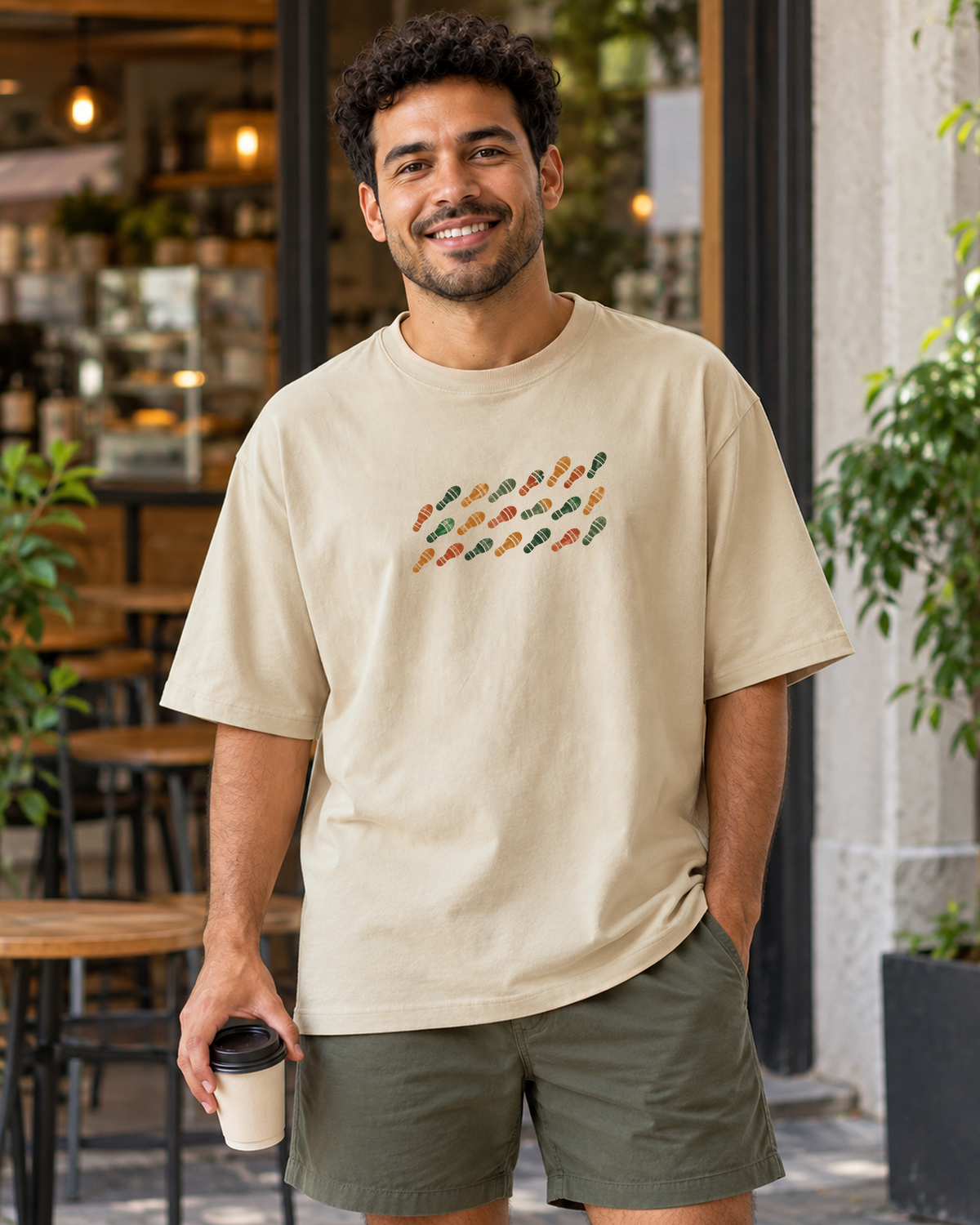 Camiseta Oversized - Passos que Ficaram - IMG03 - Areia
