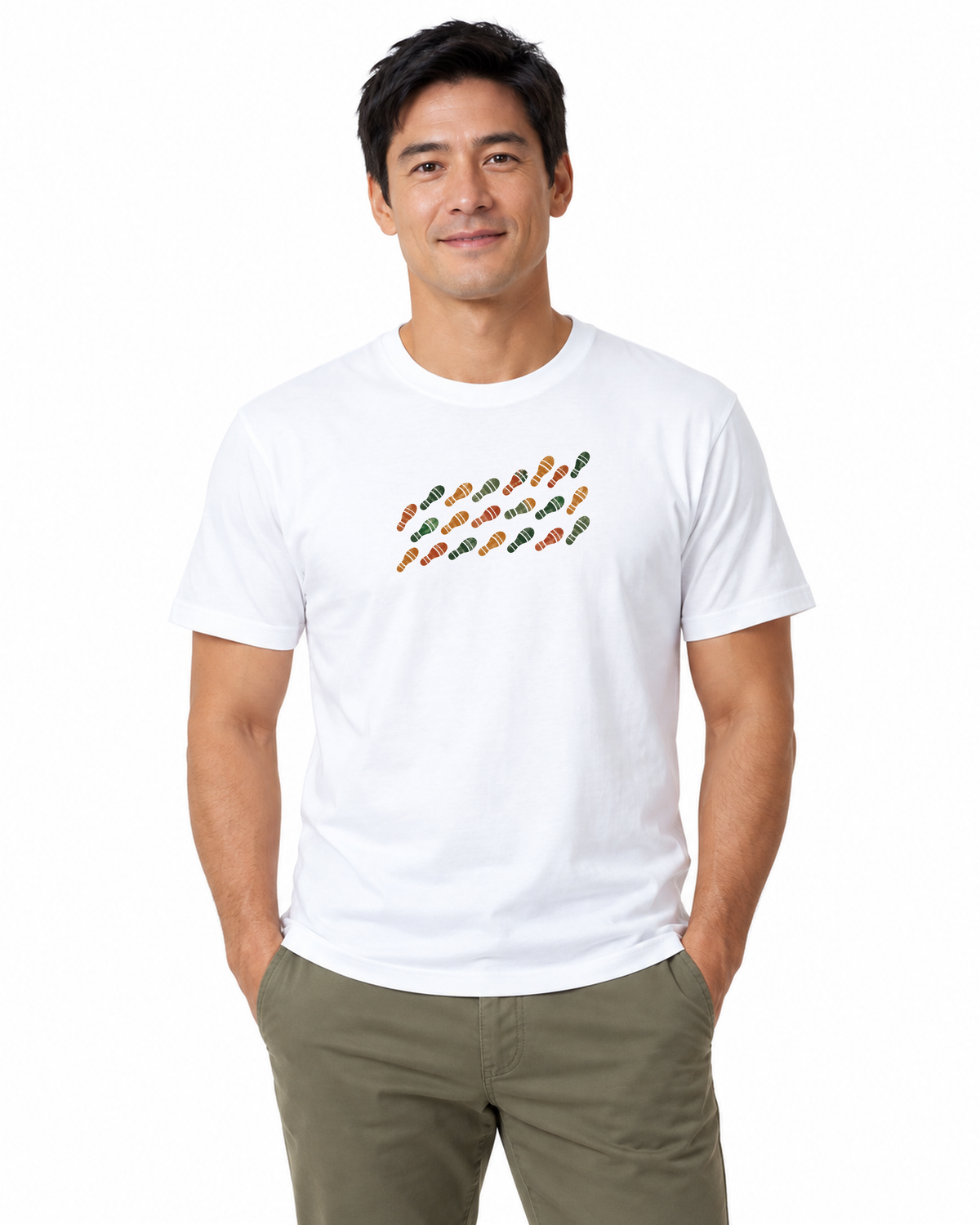 Camiseta Algodão Peruano - Passos que Ficaram - IMG01 - Branca