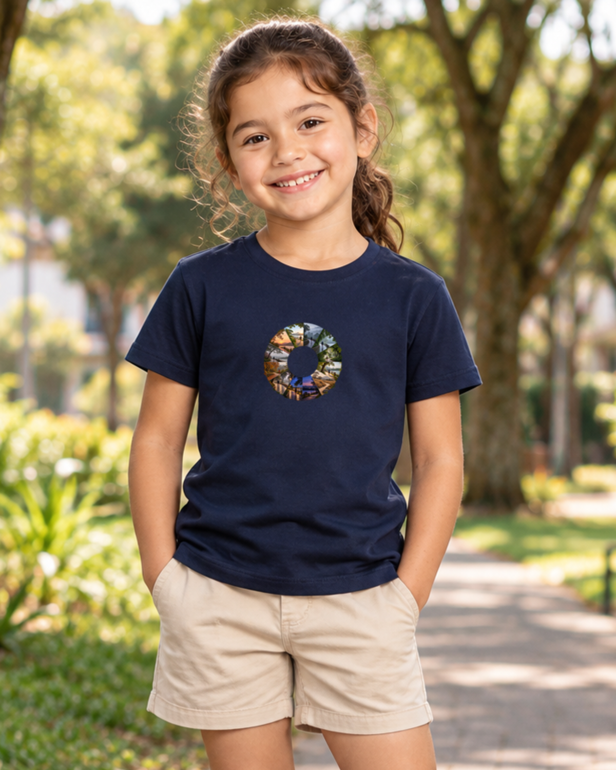 Camiseta Infantil - Um Ano em Movimento — foto com modelo