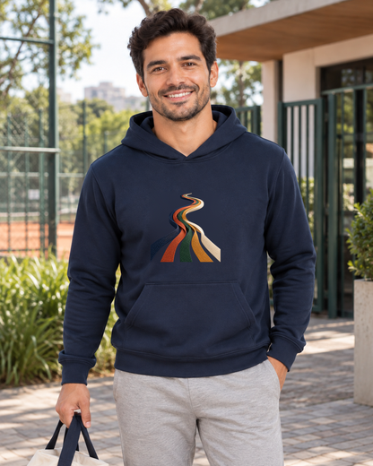 Hoodie Moletom - Quilômetros Compartilhados — foto com modelo