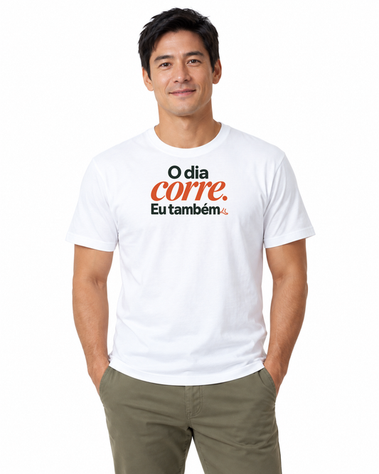 Camiseta Algodão Peruano - O Dia e Eu - IMG01 - Branca
