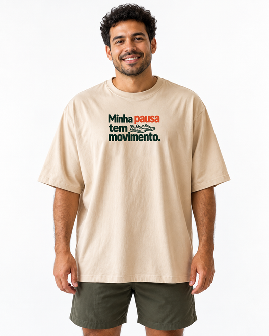 Camiseta Oversized - Pausa em Movimento - IMG01 - Areia