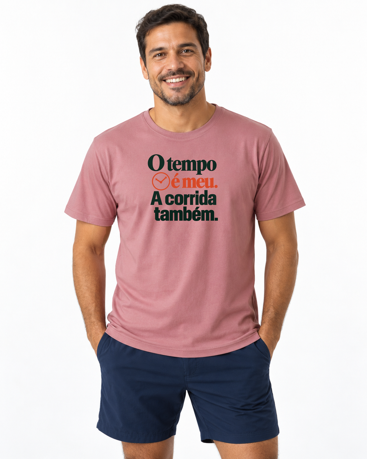 Camiseta Unissex - Hora Particular - IMG01 - Rosa