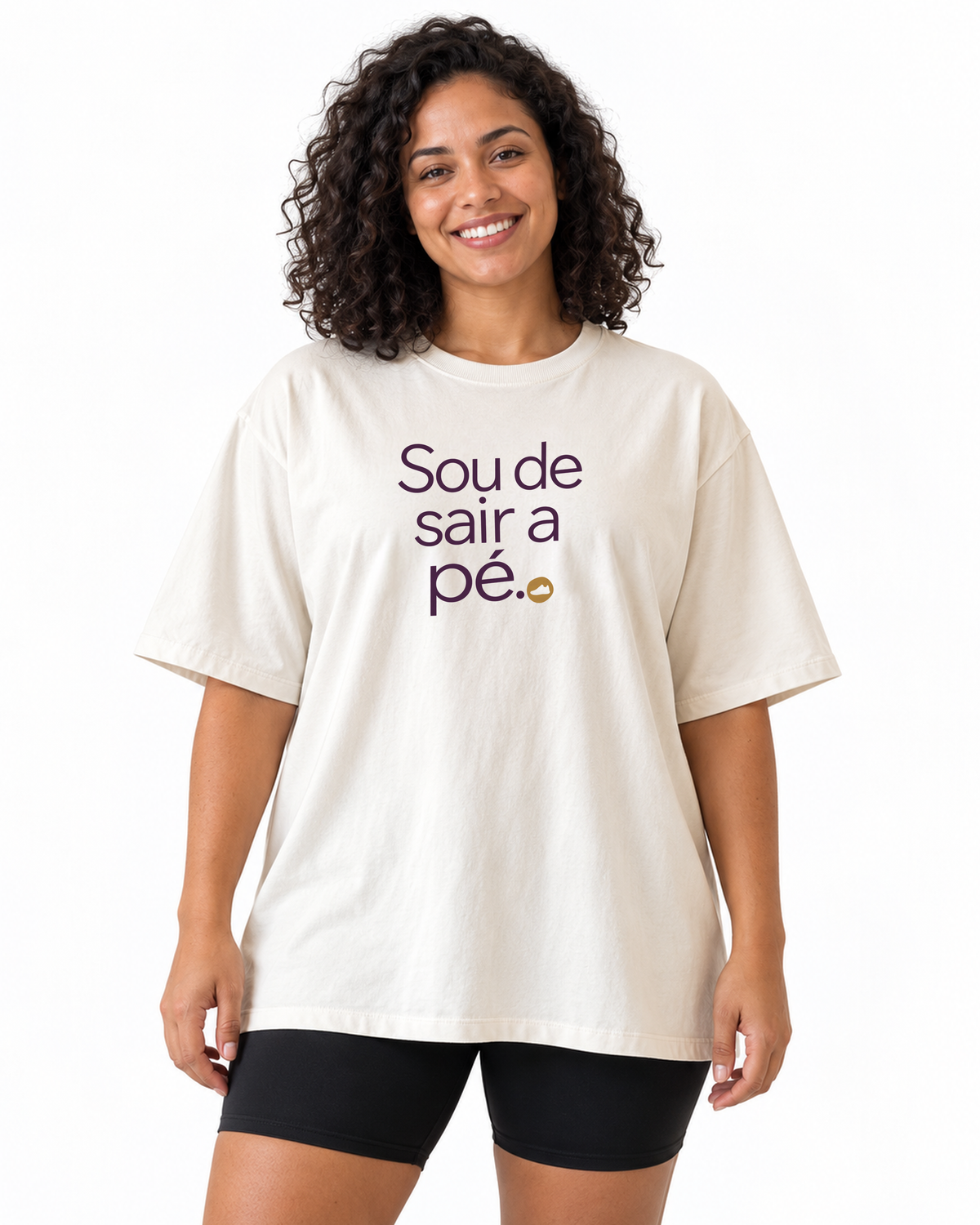Camiseta Oversized - Gosto de Ir a Pé - IMG02 - Off-white