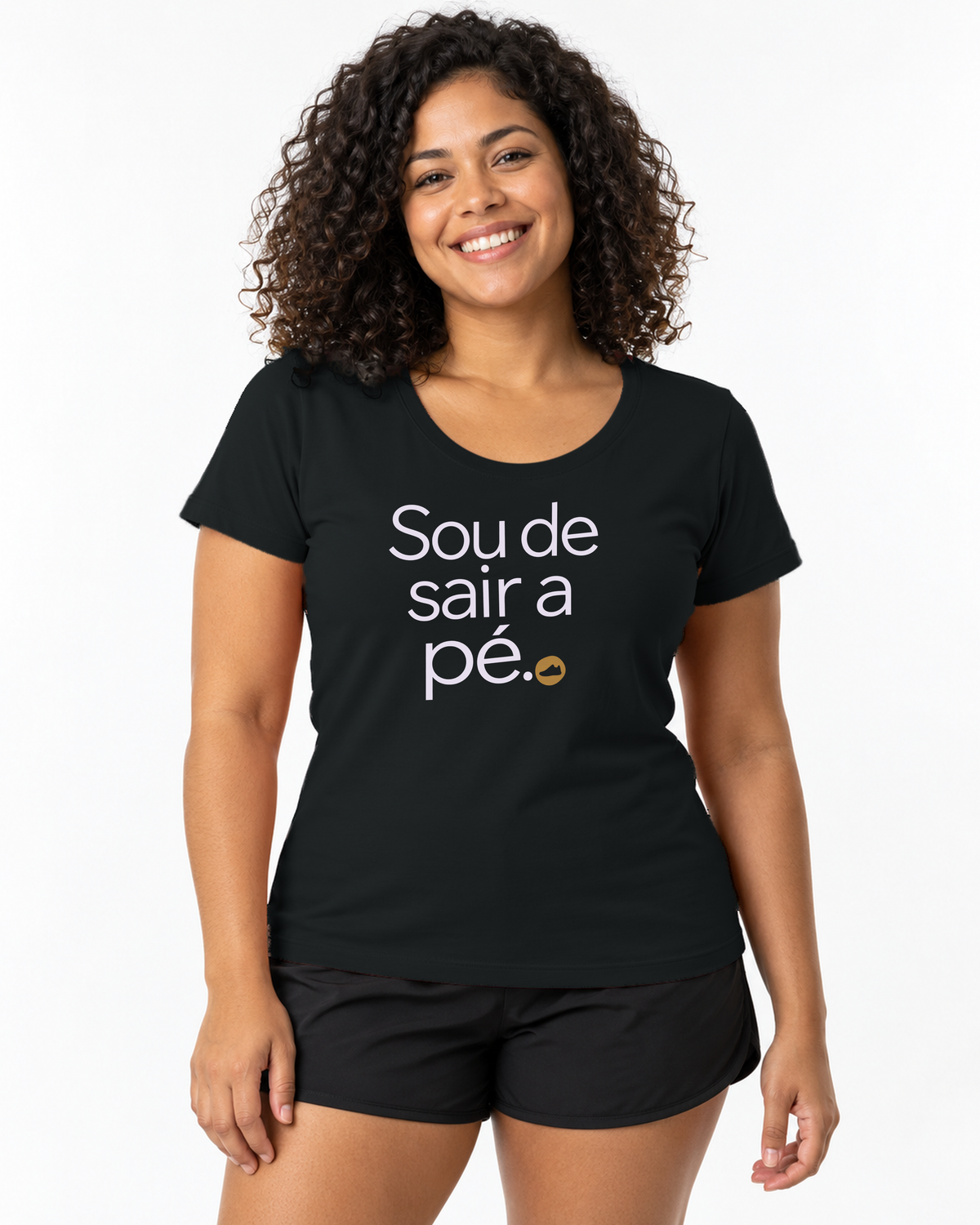 Camiseta Unissex - Gosto de Ir a Pé - IMG02 - Preta
