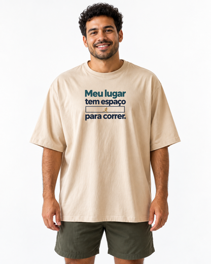 Camiseta Oversized - Lugar para Correr - IMG01 - Areia