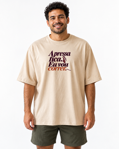Camiseta Oversized - Pressa Pendurada - IMG01 - Areia