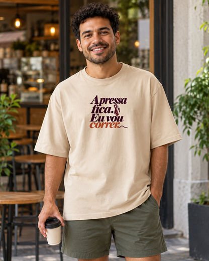 Camiseta Oversized - Pressa Pendurada - IMG03 - Areia