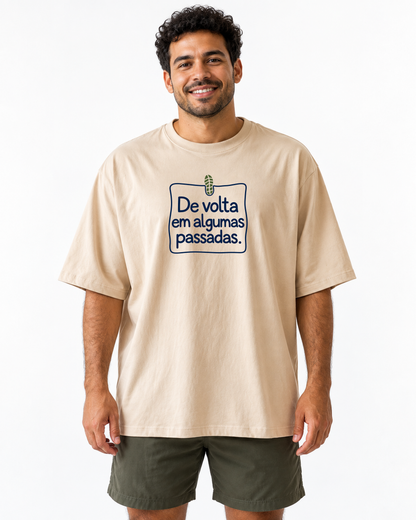 Camiseta Oversized - Aviso de Saída - IMG01 - Areia