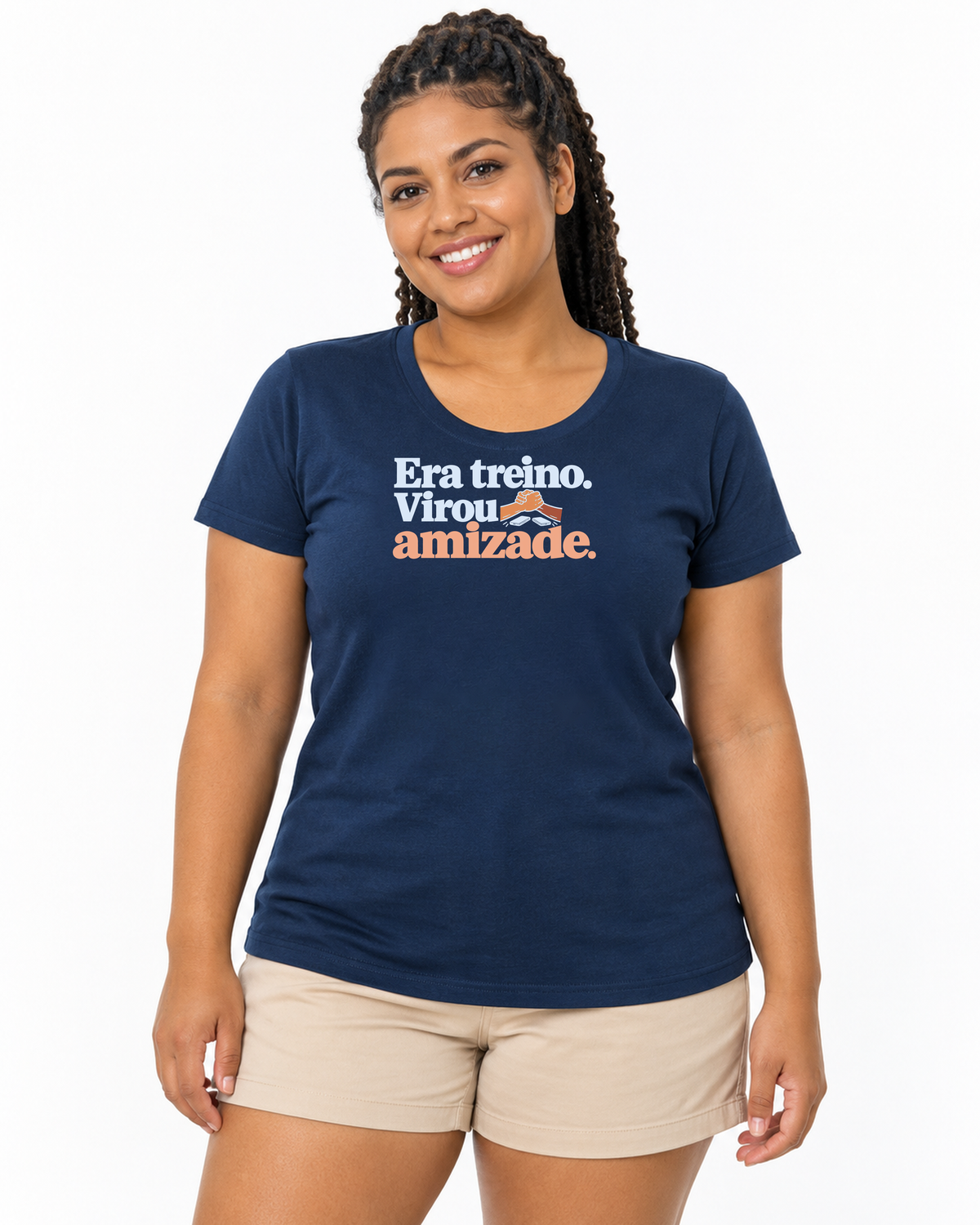 Camiseta Algodão Peruano - Amizade Salva - IMG02 - Marinho