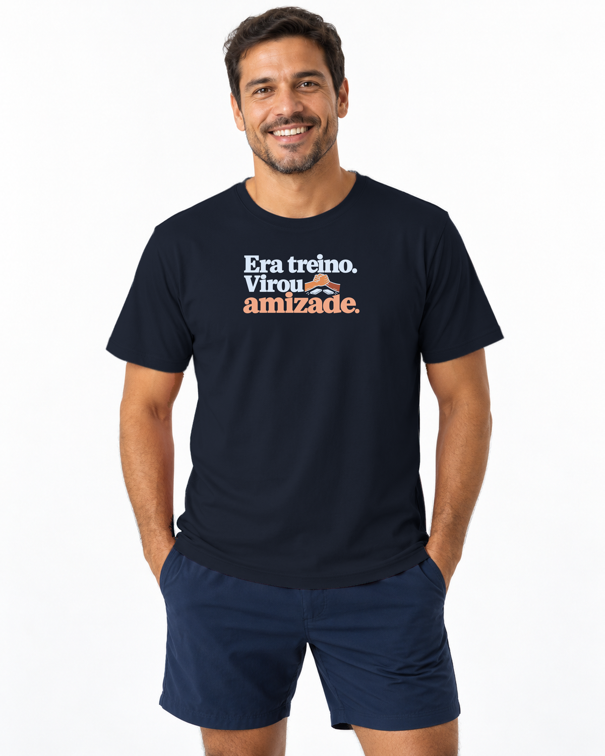 Camiseta Unissex - Amizade Salva - IMG01 - Marinho