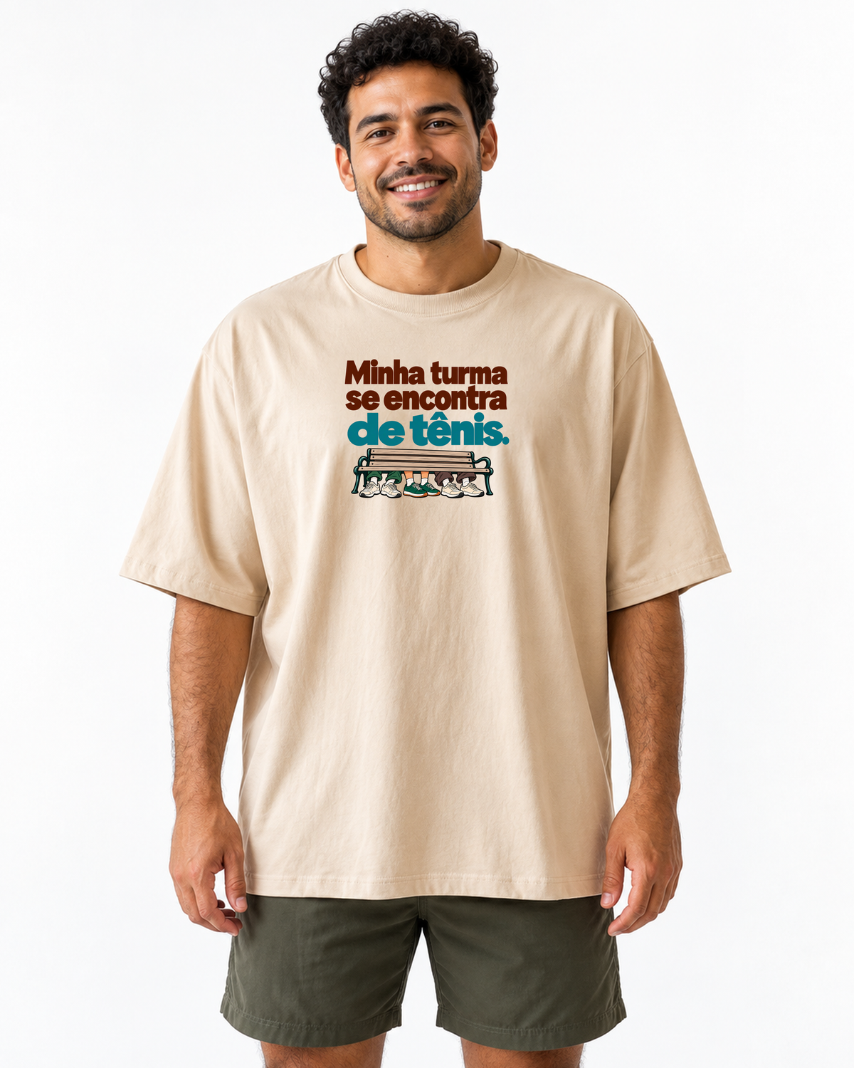 Camiseta Oversized - Turma de Rua - IMG01 - Areia