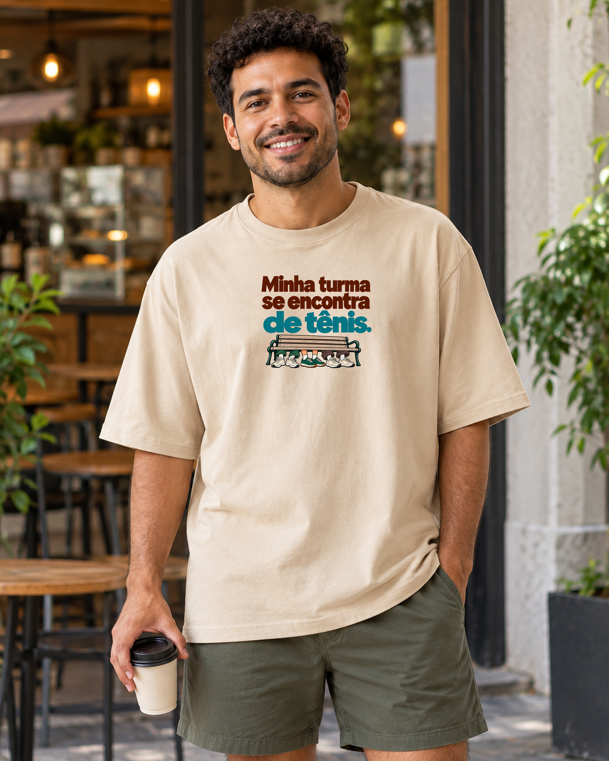 Camiseta Oversized - Turma de Rua - IMG03 - Areia