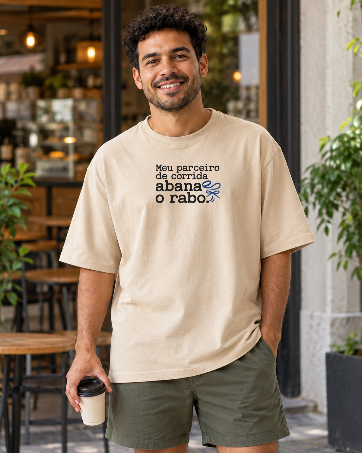 Camiseta Oversized - Companhia de Passeio - IMG03 - Areia