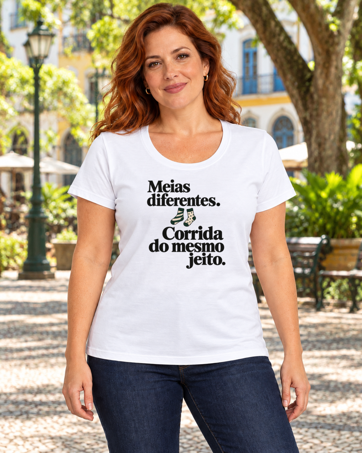 Camiseta Algodão Peruano - Par Diferente — foto com modelo
