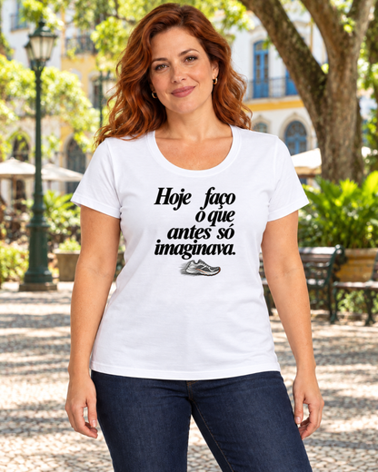 Camiseta Algodão Peruano - Passo que Antes Faltava — foto com modelo