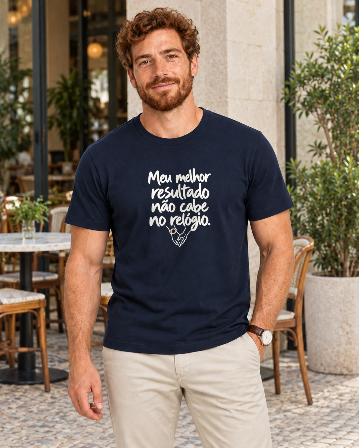 Camiseta Algodão Peruano - História Sem Número — foto com modelo