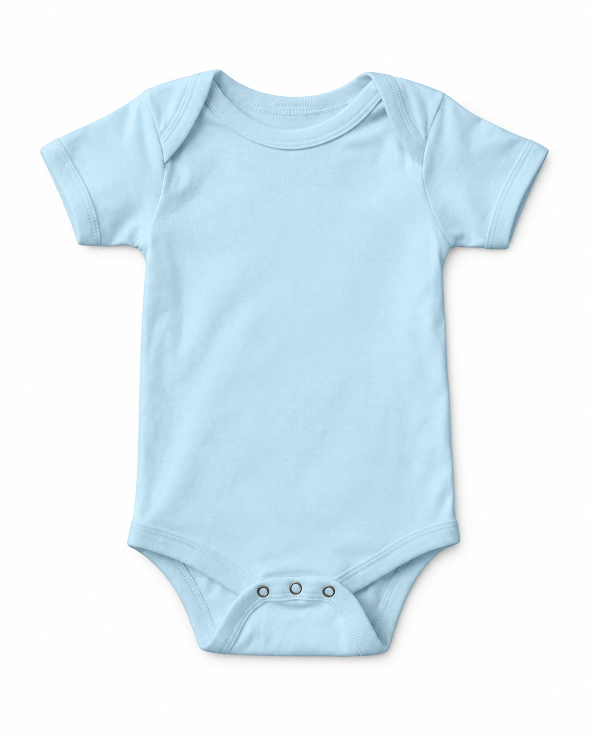 Body Infantil Essencial Entrevoltas liso Azul Bebê – hero frontal