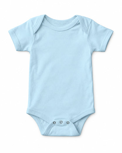 Body Infantil Essencial Entrevoltas liso Azul Bebê – hero frontal