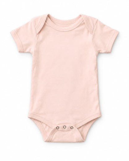 Body Infantil Essencial Entrevoltas liso Rosa Bebê – segunda cor