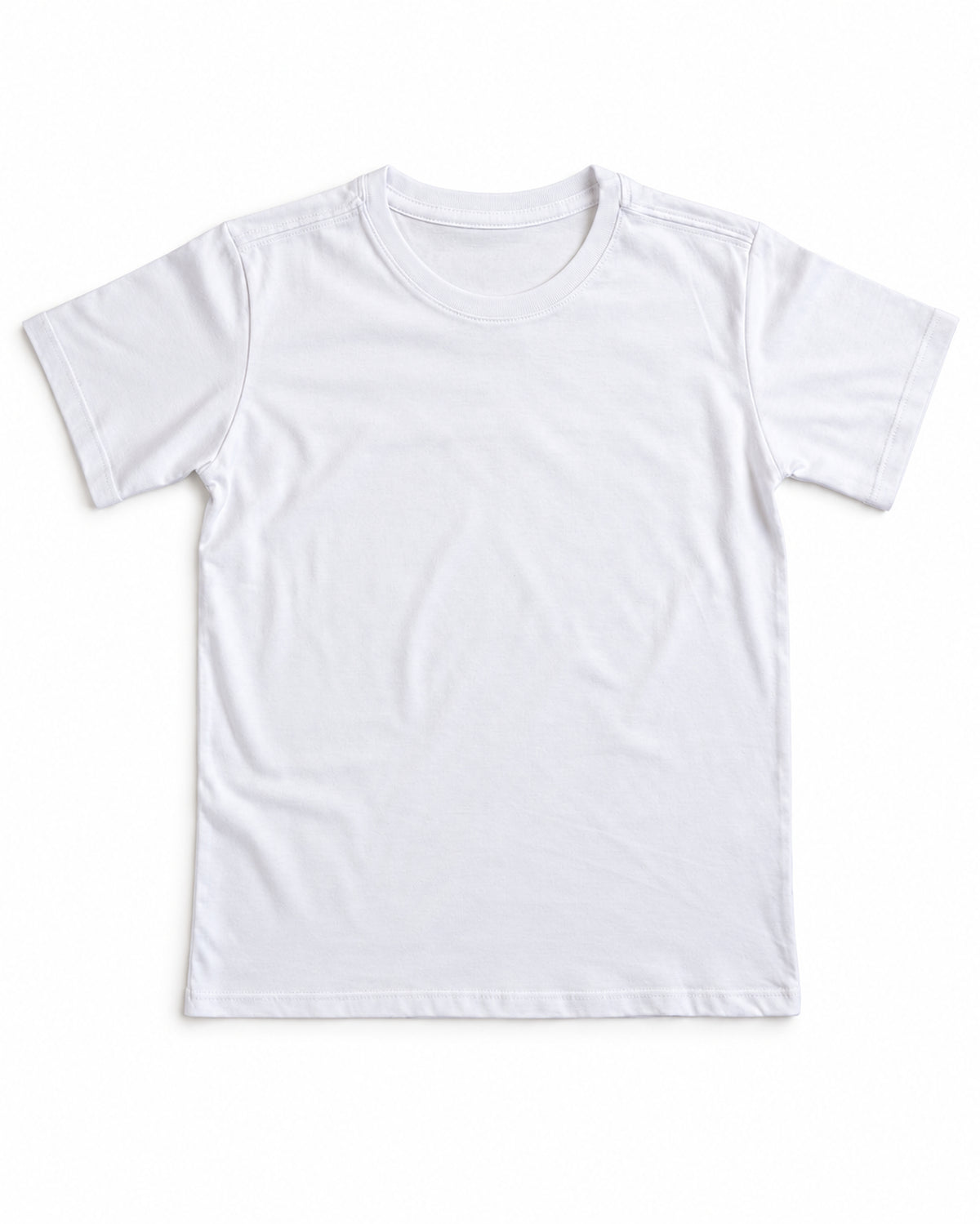 Camiseta Infantil Essencial Entrevoltas lisa Branca – hero frontal