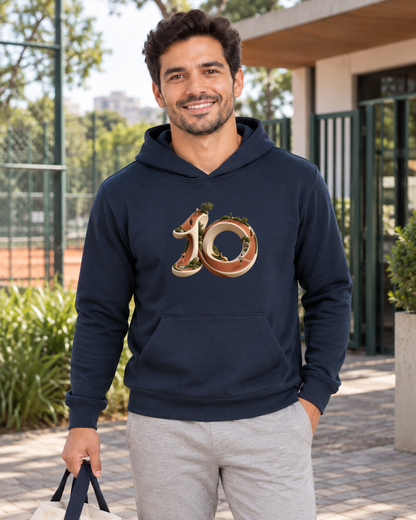 Hoodie Moletom - Dez Redondo, cor Marinho, modelo masculino, ambiente