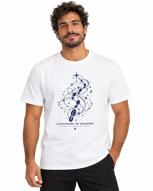 Camiseta Algodão Peruano - Constelação de passadas