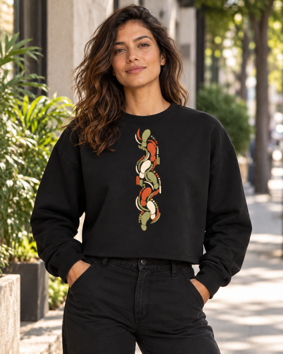 Cropped moletom - Sistema de passadas