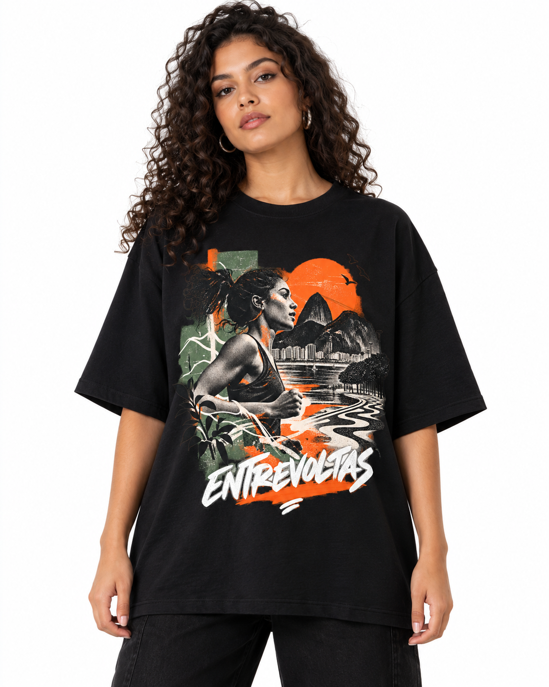 Camiseta Oversized - Entrevoltas em Movimento