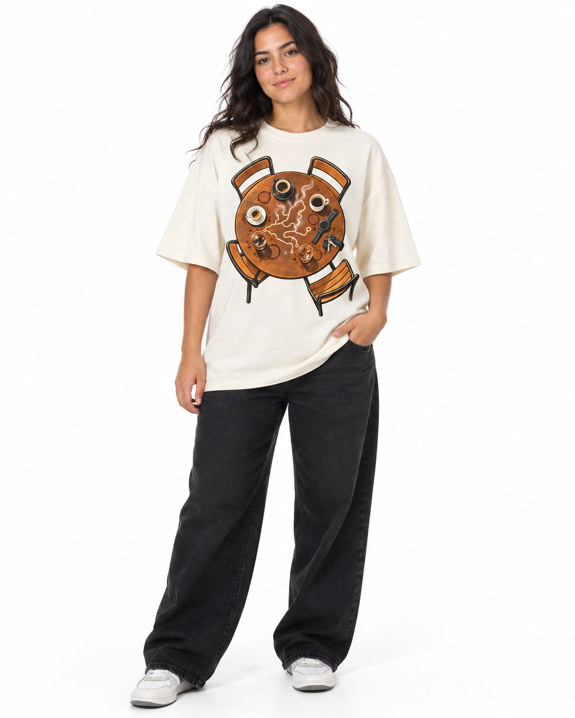 Camiseta Oversized - Café Depois do Corre