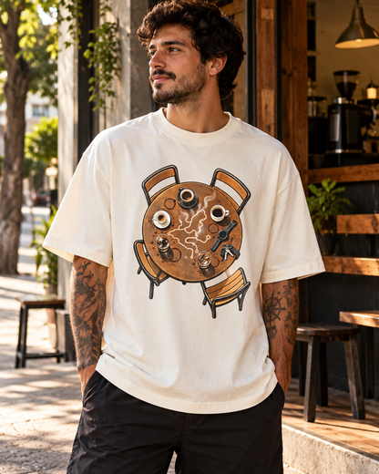 Camiseta Oversized - Café Depois do Corre