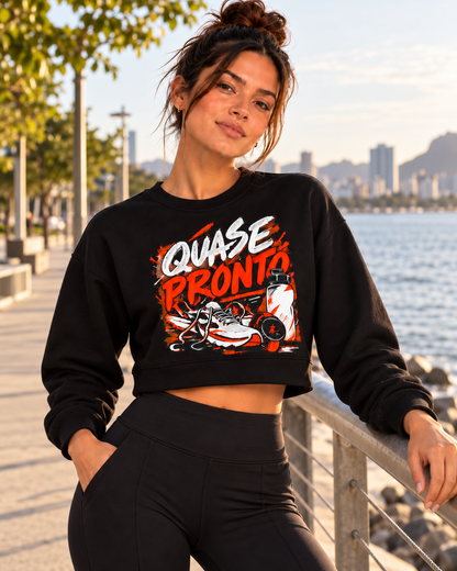 Cropped Moletom - Cinco Minutos Para Sair