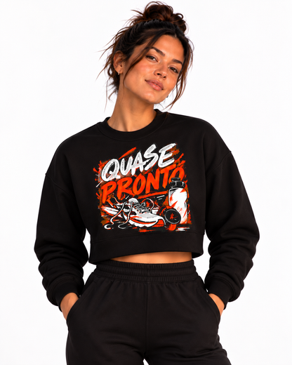 Cropped Moletom - Cinco Minutos Para Sair