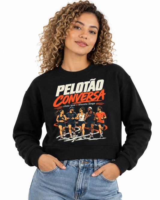 Cropped Moletom - Pelotão Conversa