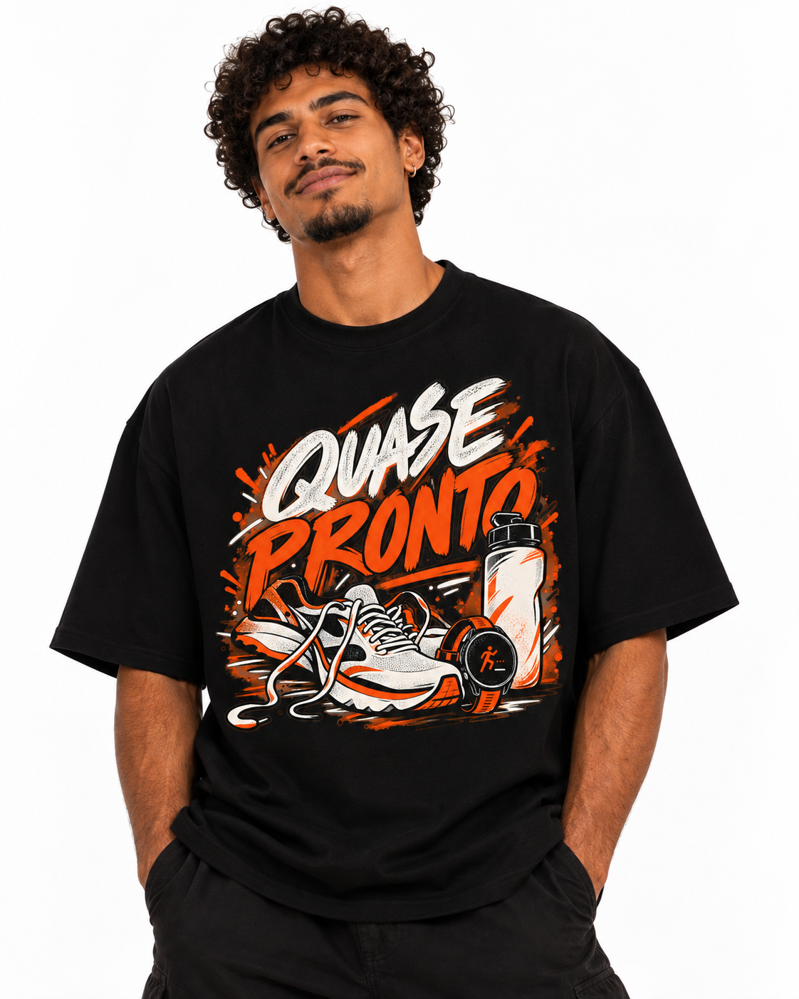 Camiseta Oversized - Cinco Minutos para Sair