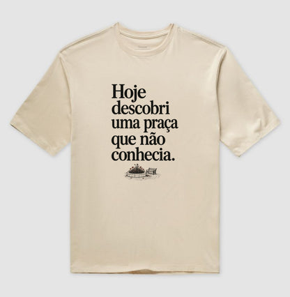 Camiseta Oversized - Praça Descoberta, Areia