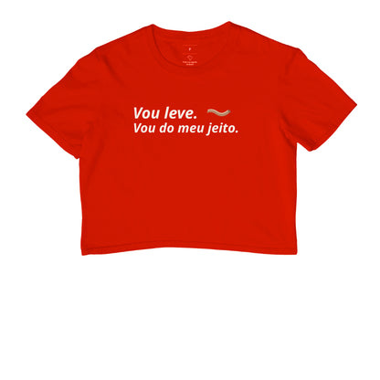 Cropped - Escolha Leve, Vermelho