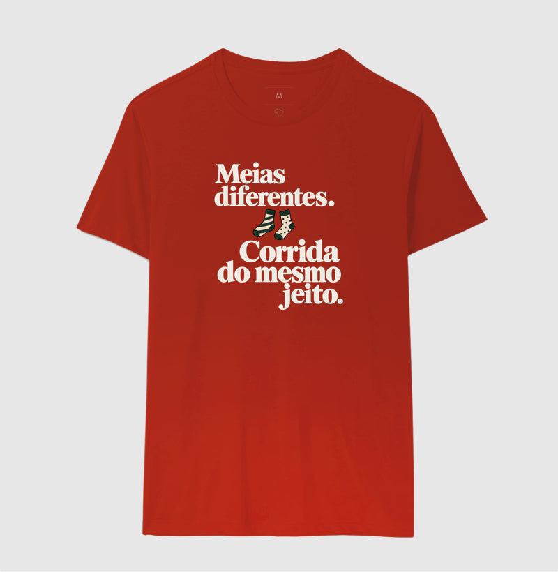 Camiseta Unissex - Par Diferente, Masculino, Vermelho
