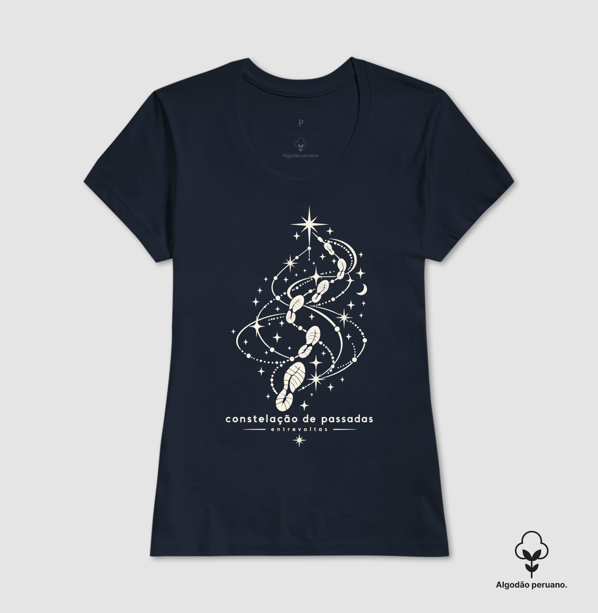 Camiseta Algodão Peruano - Constelação de passadas