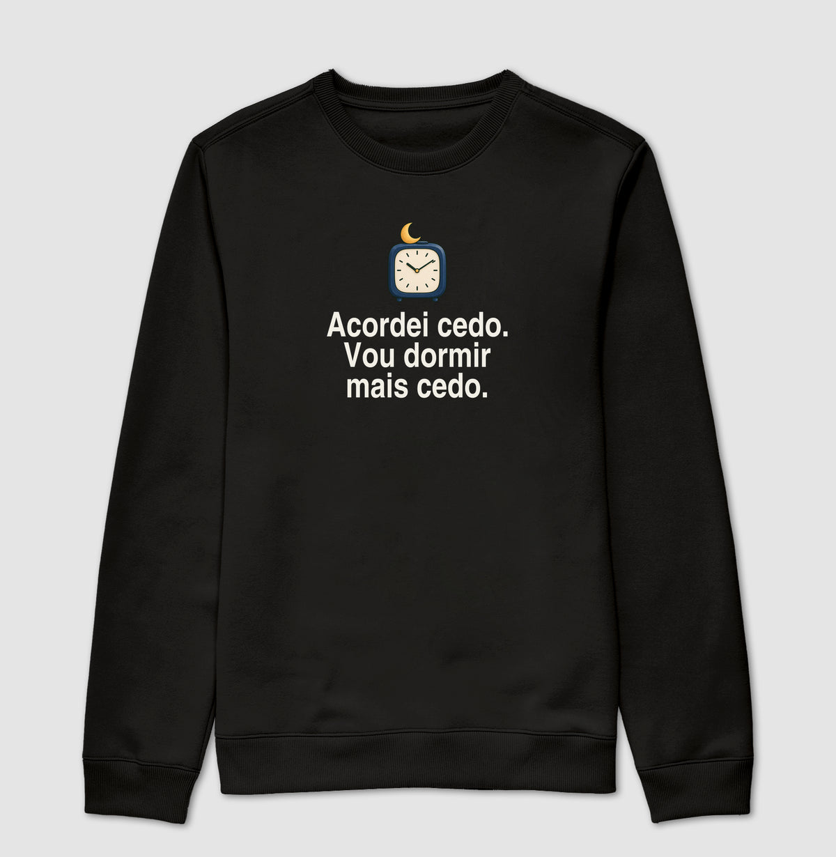 Suéter Moletom - Sono Adiantado, Preta