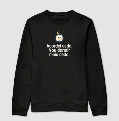 Suéter Moletom - Sono Adiantado, Preta