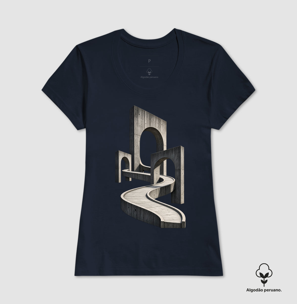 Camiseta Algodão Peruano - Horizonte de Concreto