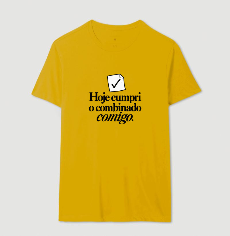 Camiseta Unissex - Pequeno Plano Cumprido — Amarelo — Masculino