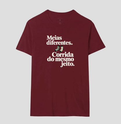 Camiseta Unissex - Par Diferente, Masculino, Bordeaux