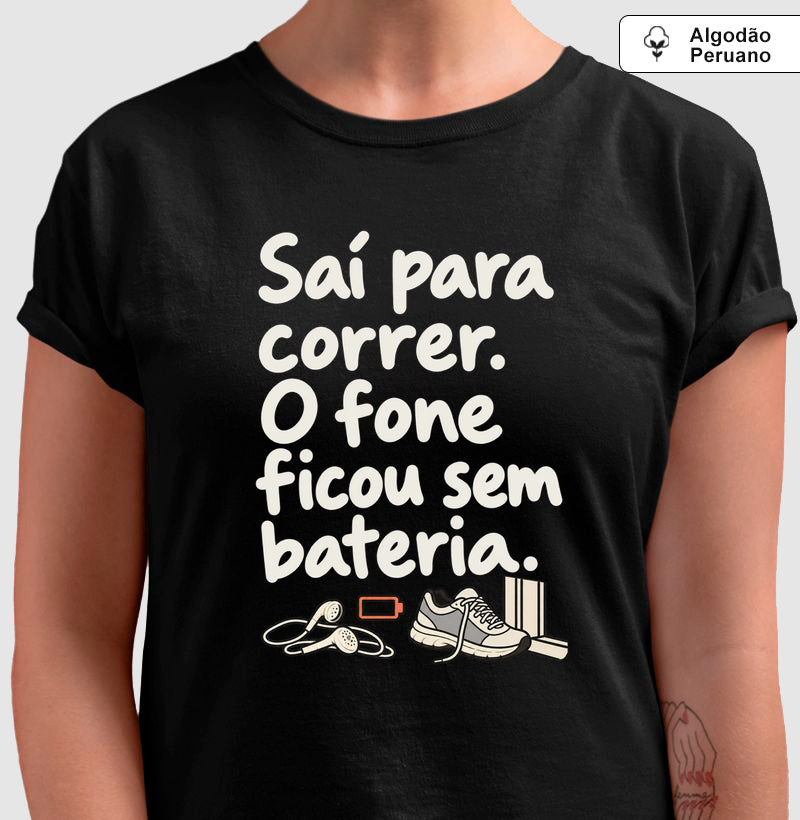 Camiseta Algodão Peruano - Fone Sem Carga