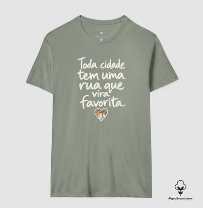 Camiseta Algodão Peruano - Rua Favorita, Masculino, Verde Oliva