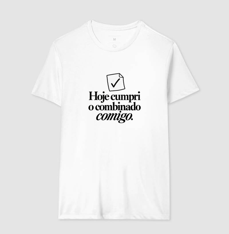 Camiseta Unissex - Pequeno Plano Cumprido — Branca — Masculino