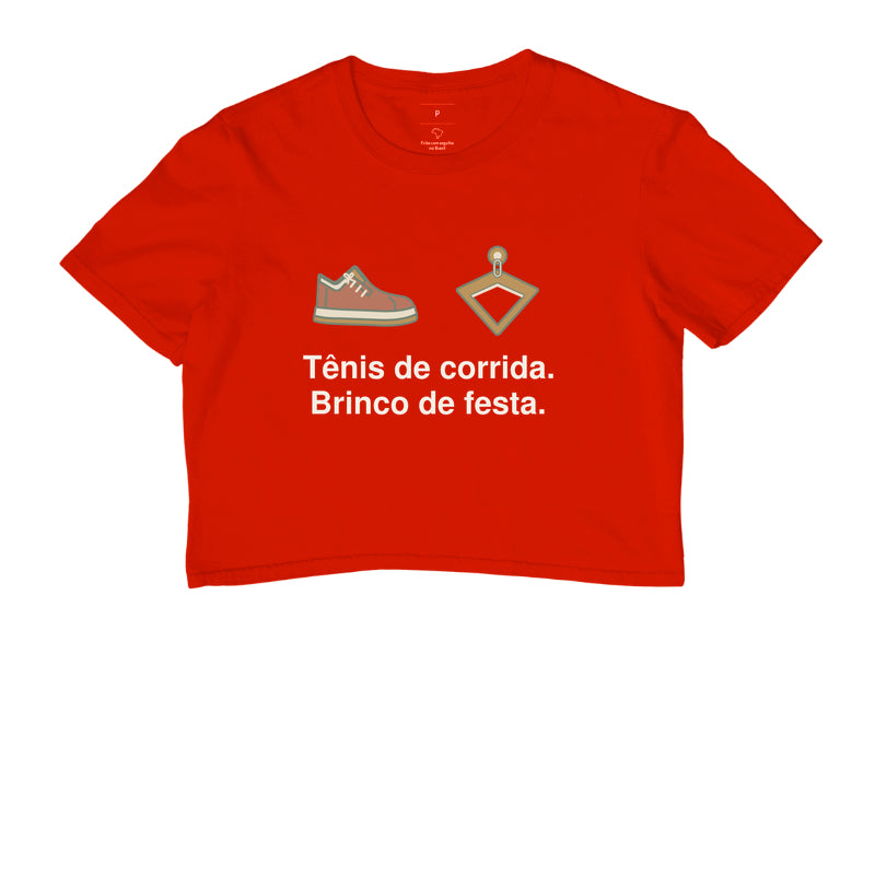 Cropped - Tênis e Festa, Vermelho
