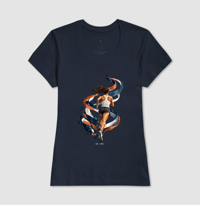 Camiseta Unissex - Dentro da Maratona, Feminino, Marinho